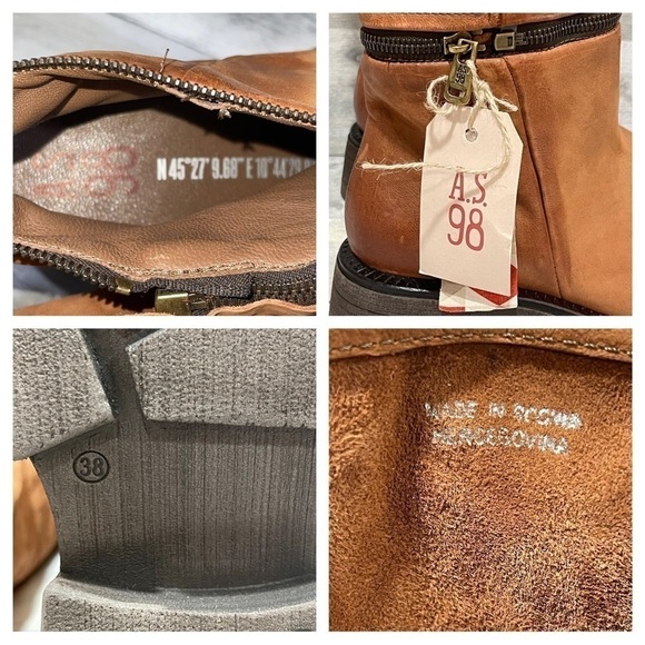 NEW ..!!! A.S.98 LARRIE WOMEN'S BOOT - WHISKEY - SIZE - 7.5 - 8 US / 38 EU $499 - Picture 15 of 16